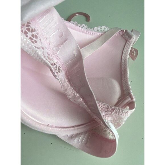 Juicy Couture Sexy Push Up Bra Sz 40D Parfait Pink Underwire JC6914D Lace NEW - Picture 8 of 8